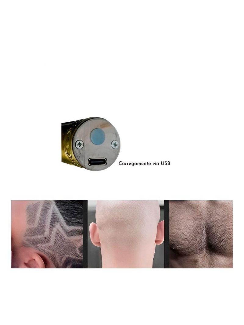 Maquina Aparador De Cabelo Caveira Elétrico Cabeça T