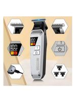 Máquina De Acabamento Km-1679 – Precisão E Performance Para Barba, Aparador Cabelo Visor Digital