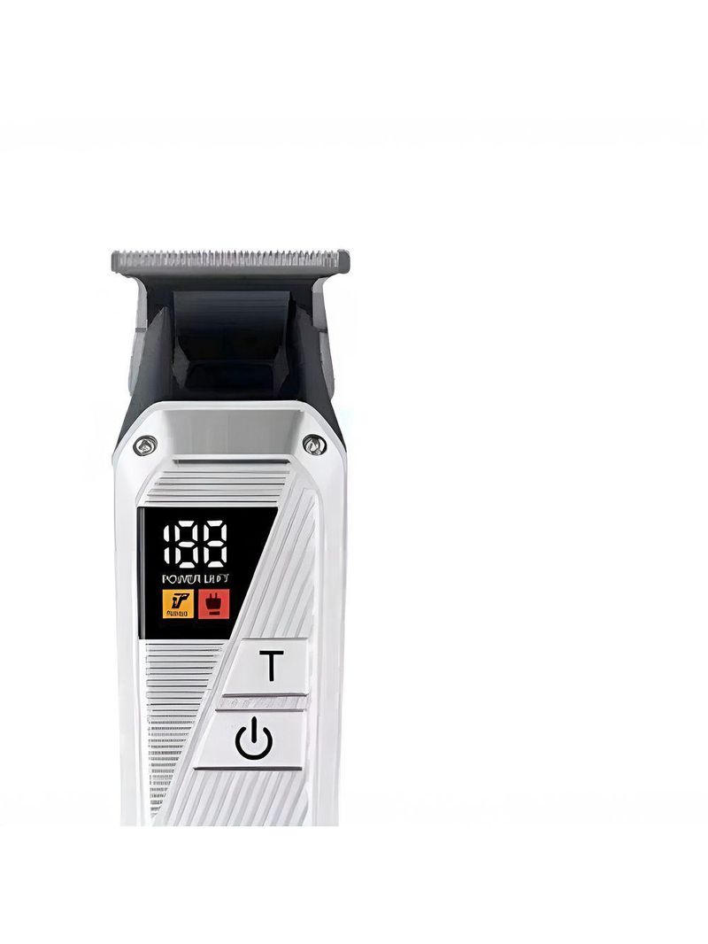 Máquina De Acabamento Km-1679 – Precisão E Performance Para Barba, Aparador Cabelo Visor Digital