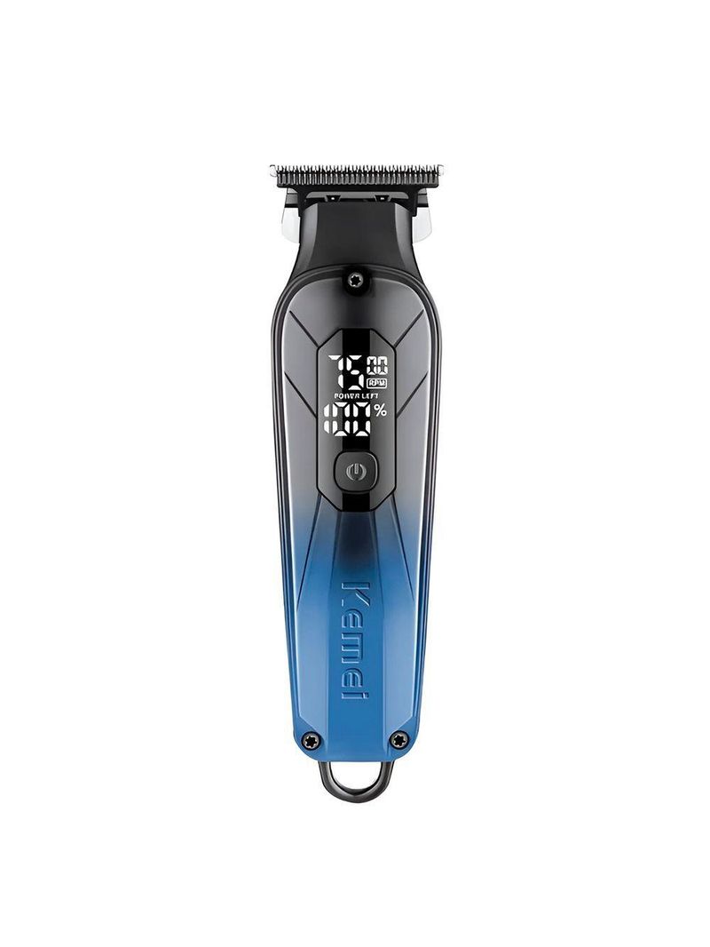 Maquina De Cortar Cabelo Kemei 1741 Degrade Acabamento azul