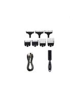 Kit Máquina De Corte E Acabamento Recarregável Bivolt 6500rpm Com 7 Pentes E Led