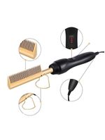 Pente Quente Elétrico Alisador Cabelo Liso Penteados