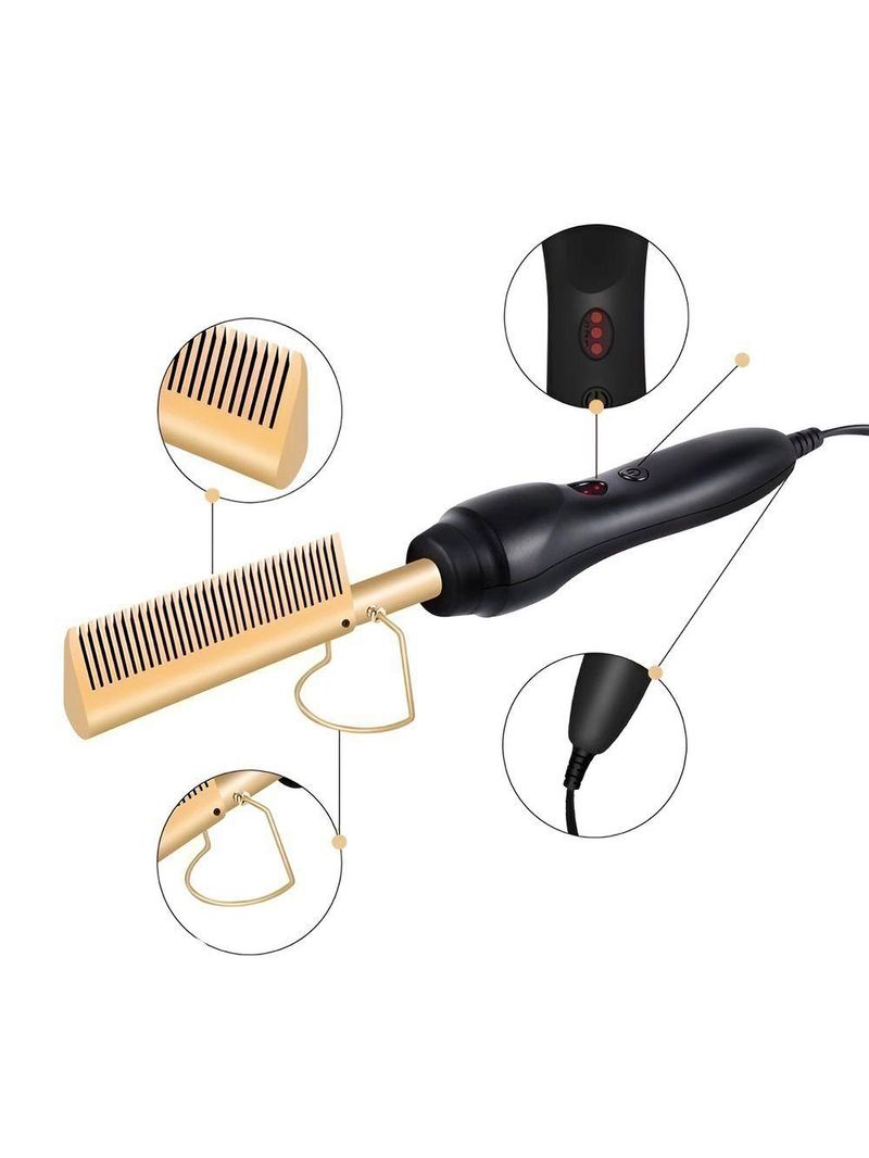 Pente Quente Elétrico Alisador Cabelo Liso Penteados