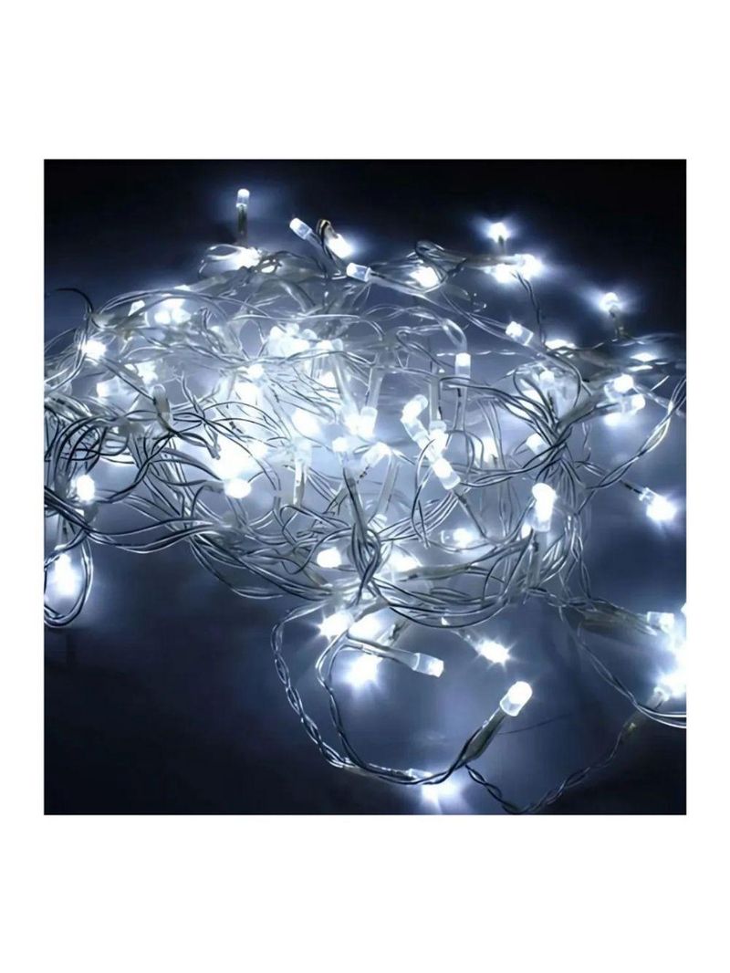 Pisca Pisca De Natal 100 Led´s De 7m Branco 220v