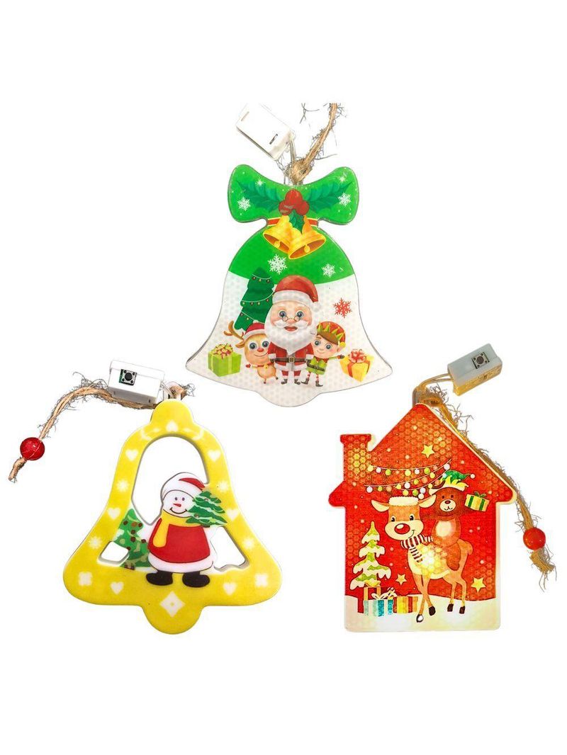 Pingente De Natal Decoração Luz Led Para Janela