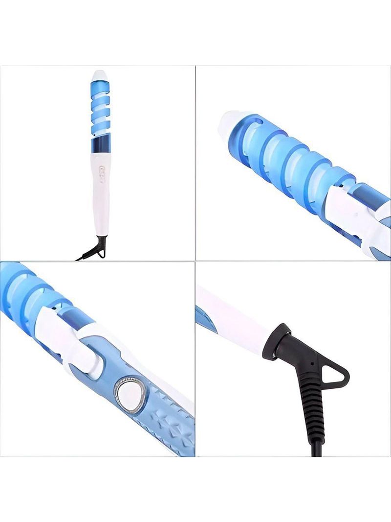 Fazedor De Cachos Modelador Cabelo Espiral azul