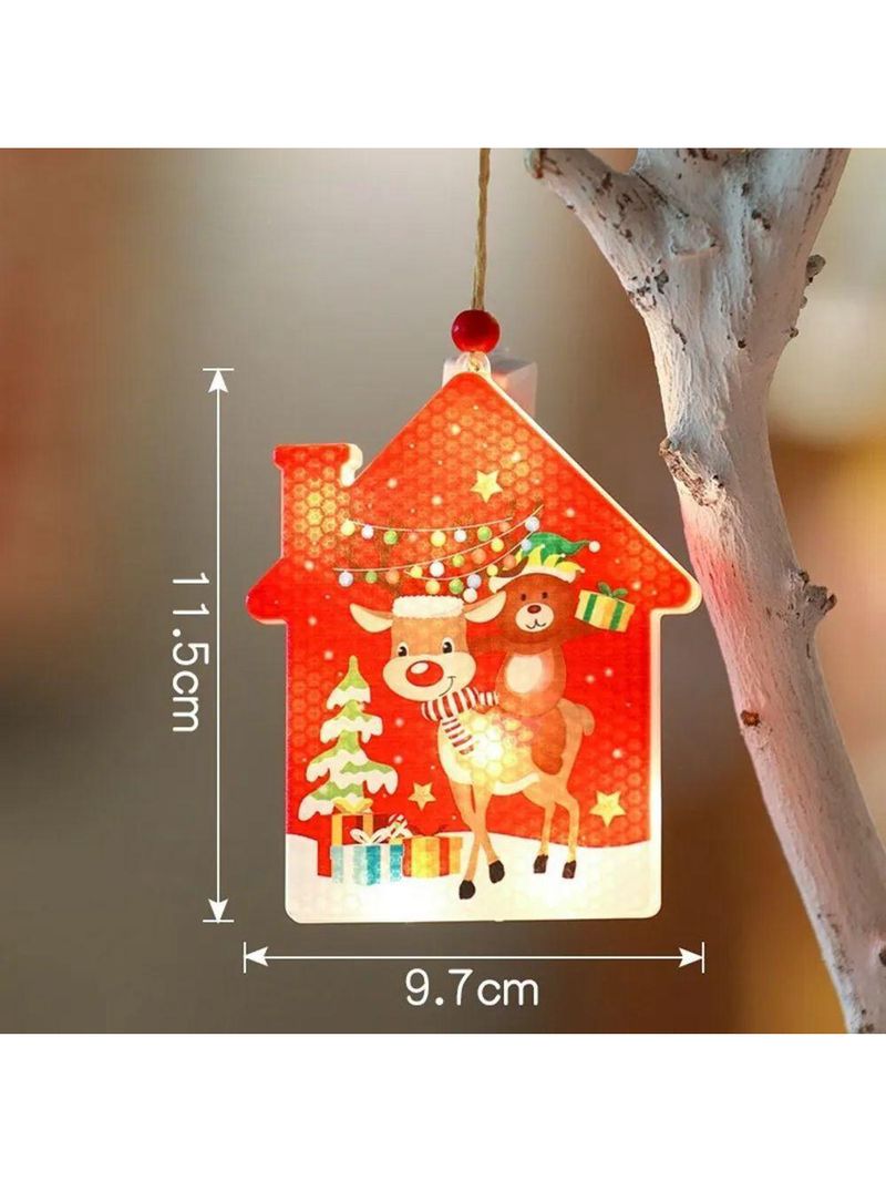 Pingente De Natal Decoração Luz Led Para Janela