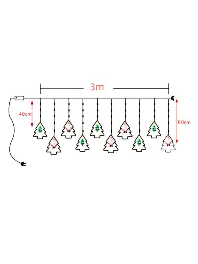 Pisca Cortina Cascata De Luz Led Natalina 3m