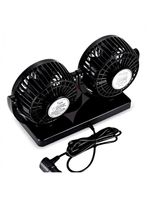 Mini Ventilador Duplo Automotivo Ajustável Painel Carro laranja