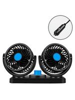 Mini Ventilador Duplo Automotivo Ajustável Painel Carro laranja