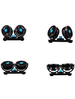 Mini Ventilador Duplo Automotivo Ajustável Painel Carro azul