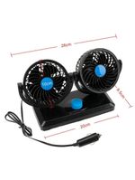 Mini Ventilador Duplo Automotivo Ajustável Painel Carro azul