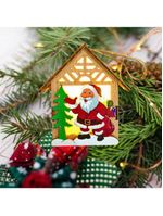 Pingente De Natal Decoração Cabana Led Amarelo