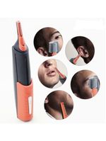 Maquina De Cortar Cabelo Aparador Pelos Sem Fio Led 6 Em 1 Kit Completo Nariz Orelha Barba Sobrancelha Corpo Rosto