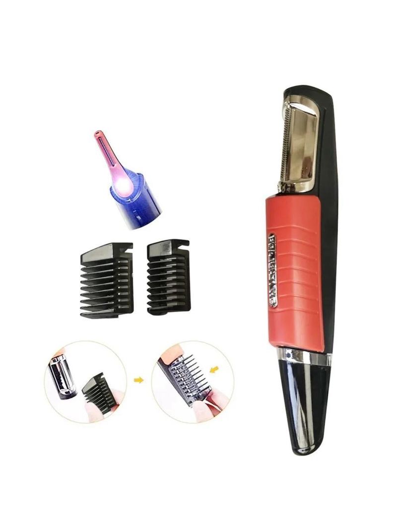 Maquina De Cortar Cabelo Aparador Pelos Sem Fio Led 6 Em 1 Kit Completo Nariz Orelha Barba Sobrancelha Corpo Rosto