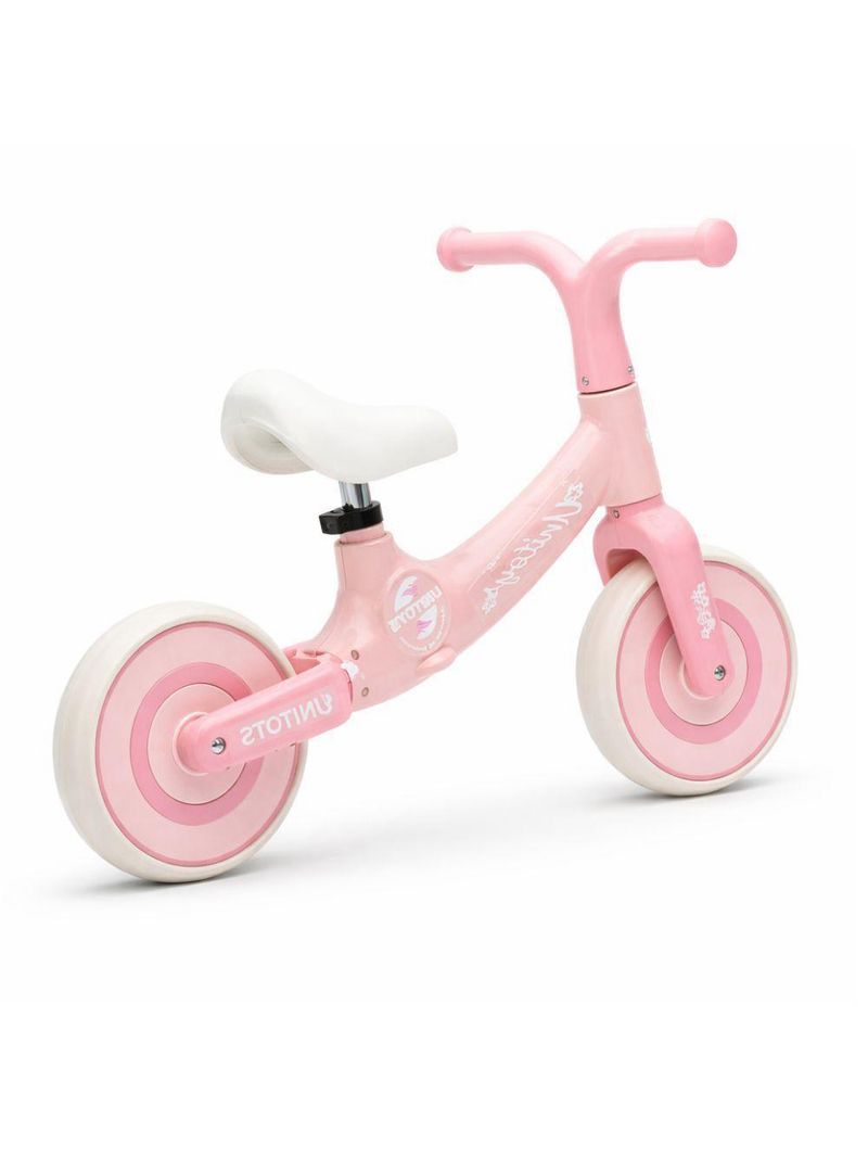 Bicicleta Equilíbrio Infantil Sem Pedal Rosa Ajustável 30kg