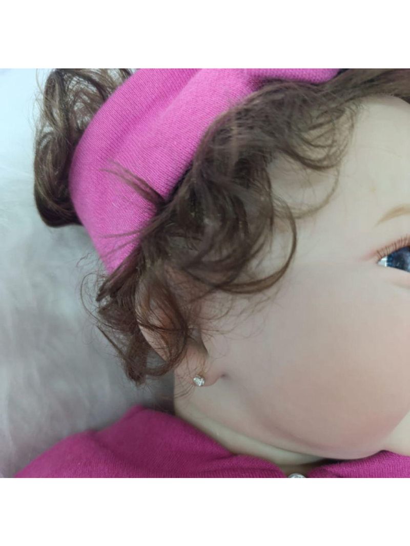 Bebe Reborn Menina, Vinil De Silicone Macio, Olhos Abertos, Realista, Cabelo Implantado Fio A Fio