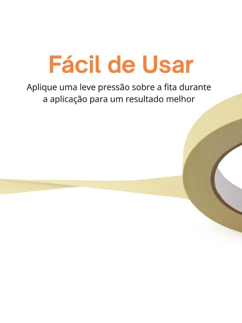 Kit 9 Fita Crepe 18mmx10m Uso Geral Resistente Alta Fixação Pintura Artesanato Escolar