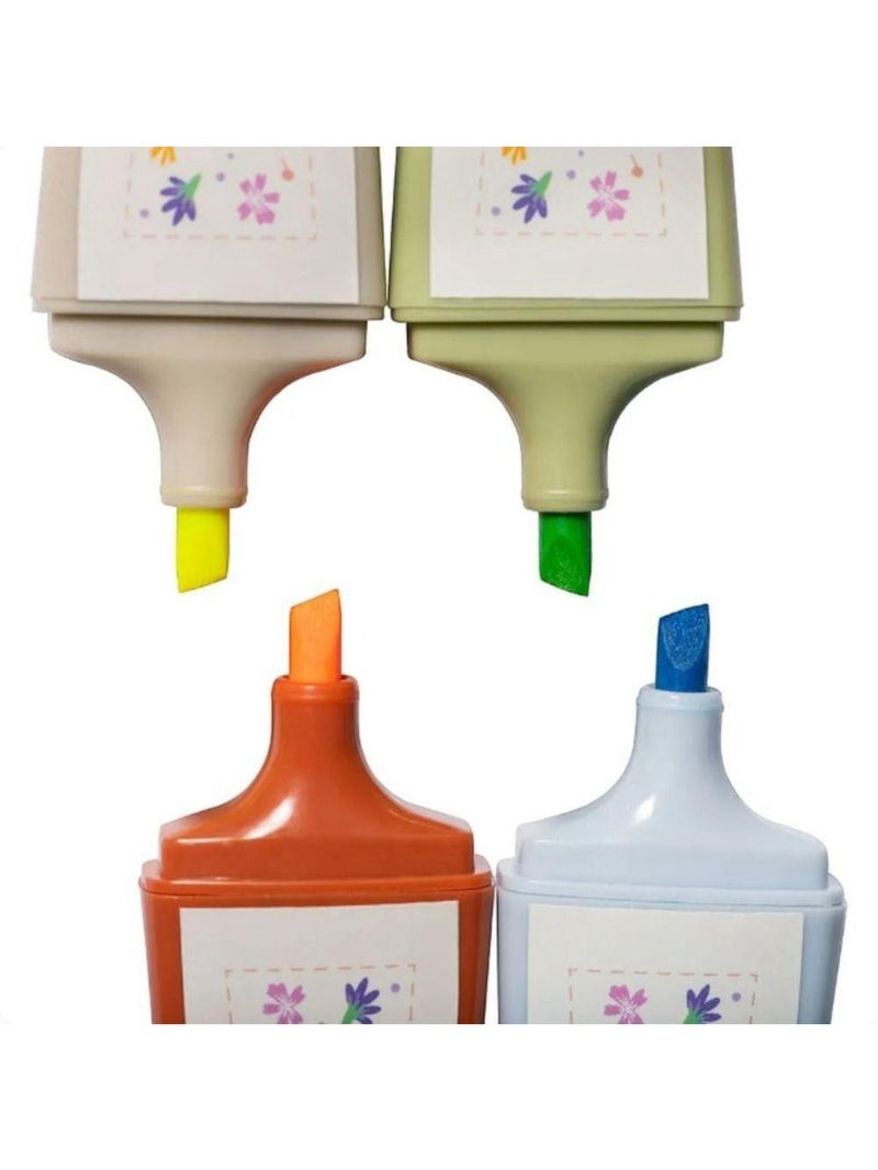 Marca Texto Mini Soul Garden Com 4 Cores Leoarte