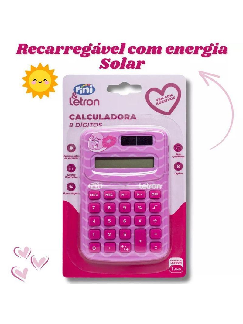 Calculadora Fini Beijinho Energia Solar E Adesivos - Letron
