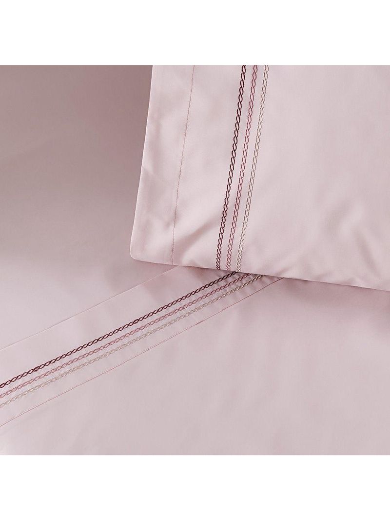 Jogo De Cama Ellos 200 Fios Queen 04 Peças 80% Algodão / 20% Poliéster - Rosa