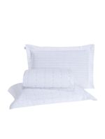 Kit Cobre Leito Casal Padrão 3 Peças Bordado Urbany Hipercal 400 Fios 100% Poliéster - Branco