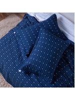 Kit Cobre Leito Queen 3 Peças Bordado Urbany Hipercal 400 Fios 100% Poliéster - Azul Marinho