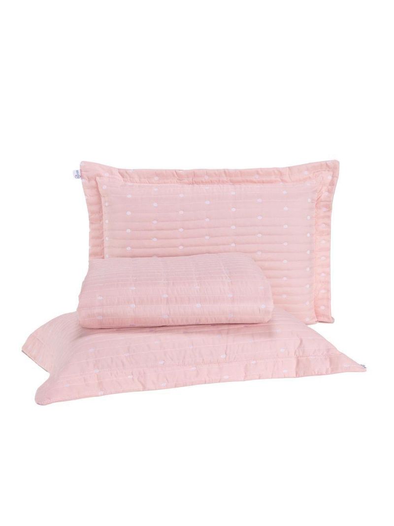 Kit Cobre Leito Casal Padrão 3 Peças Bordado Urbany Hipercal 400 Fios 100% Poliéster - Rosê