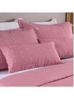 Kit Cobre Leito Casal Padrão 3 Peças Bordado Urbany Hipercal 400 Fios 100% Poliéster - Rosê