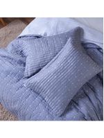 Kit Cobre Leito Casal Padrão 3 Peças Bordado Urbany Hipercal 400 Fios 100% Poliéster - Cinza