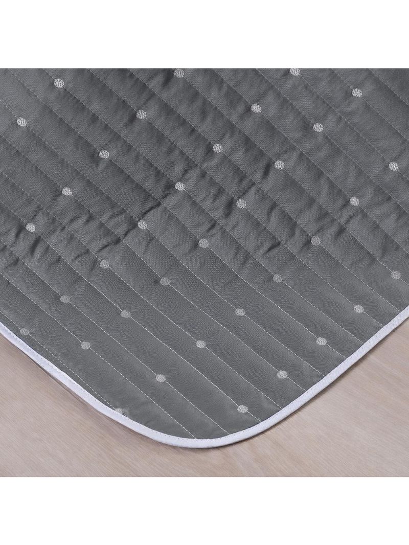 Kit Cobre Leito Casal Padrão 3 Peças Bordado Urbany Hipercal 400 Fios 100% Poliéster - Cinza