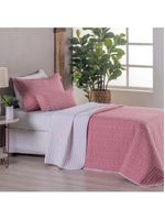 Kit Cobre Leito Solteiro 2 Peças Bordado Urbany Hipercal 400 Fios 100% Poliéster - Rosê