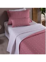 Kit Cobre Leito Solteiro 2 Peças Bordado Urbany Hipercal 400 Fios 100% Poliéster - Rosê