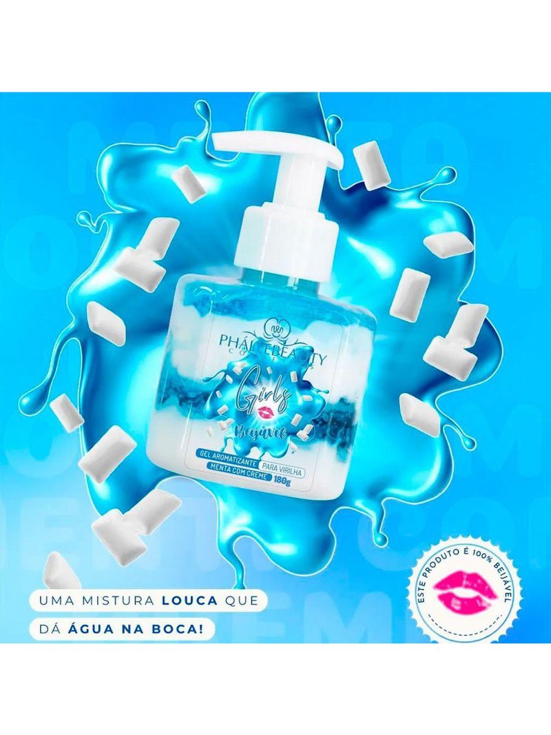 Phallebeauty Girl Menta C- Creme Para Virilha Beijável - Gel Aromatizante 180g
