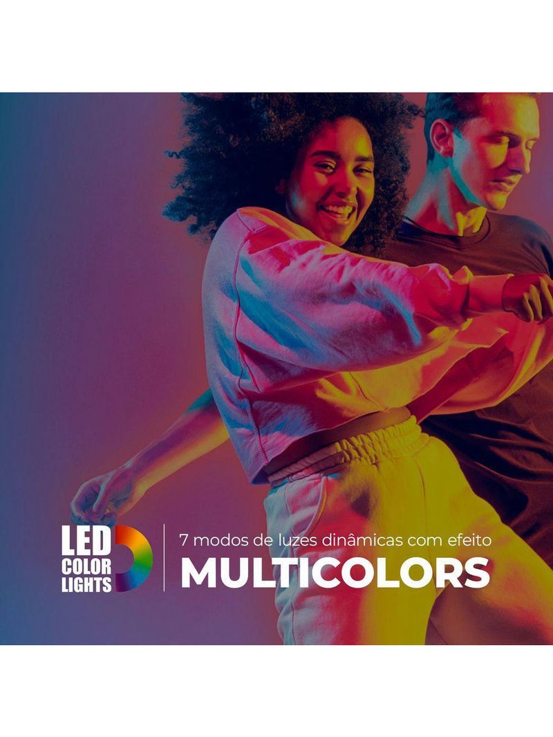 Caixa De Som Speaker Aiwa Bluetooth Luzes Bivolt