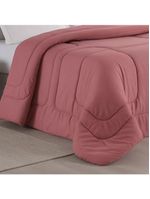 Edredom Bali Liso King 01 Peça Micropercal Dupla Face 400 Fios Macio - Rose - 100% Poliéster