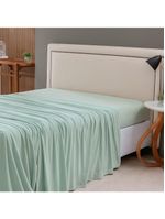 Lençol De Cima Avulso Minimal Liso Casal 01 Peça Malha 100% Algodão - Verde