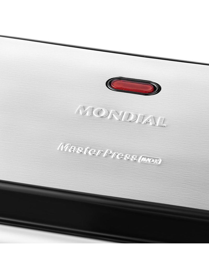 Sanduicheira E Grill Mondial Press Antiaderente Preto-inox 127 V