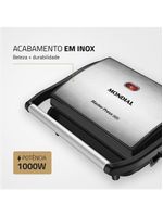 Sanduicheira E Grill Mondial Press Antiaderente Preto-inox 127 V