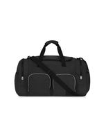 Bolsa de viagem color block bolso duplo frontal preta
