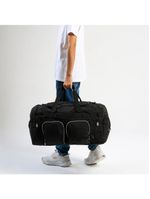 Bolsa de viagem color block bolso duplo frontal preta