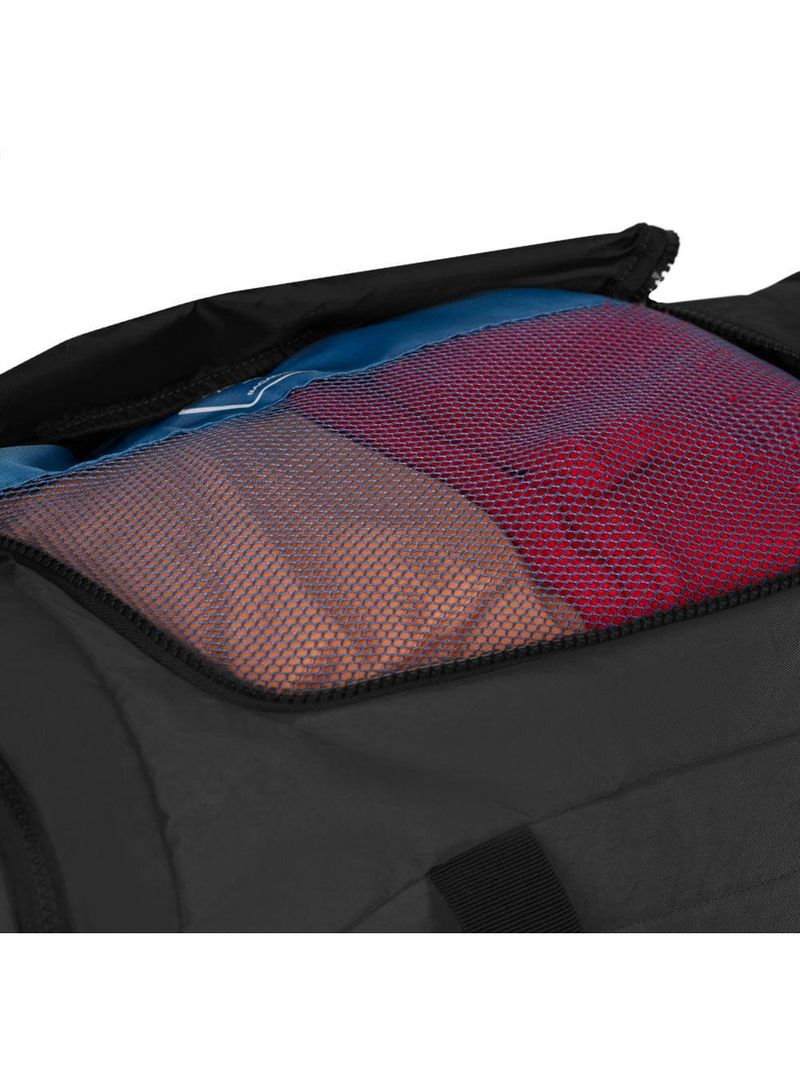 Bolsa de viagem color block bolso duplo frontal preta