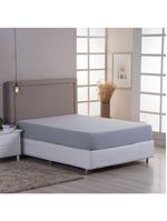 Lençol De Baixo Minimal Solteiro Avulso Com Elástico 01 Peça Malha 100% Algodão - Cinza