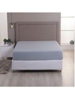 Lençol De Baixo Minimal Solteiro Avulso Com Elástico 01 Peça Malha 100% Algodão - Cinza