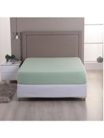 Lençol De Baixo Minimal Queen Avulso Com Elástico 01 Peça Malha 100% Algodão - Verde