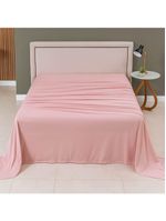 Lençol De Cima Avulso Minimal Liso King 01 Peça Malha 100% Algodão - Rose