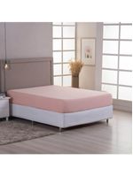 Lençol De Baixo Minimal Queen Avulso Com Elástico 01 Peça Malha 100% Algodão - Salmão