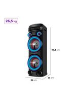 Caixa De Som Aiwa Torre Bluetooth 2300w Aws-t2w-02 Preto Bivolt