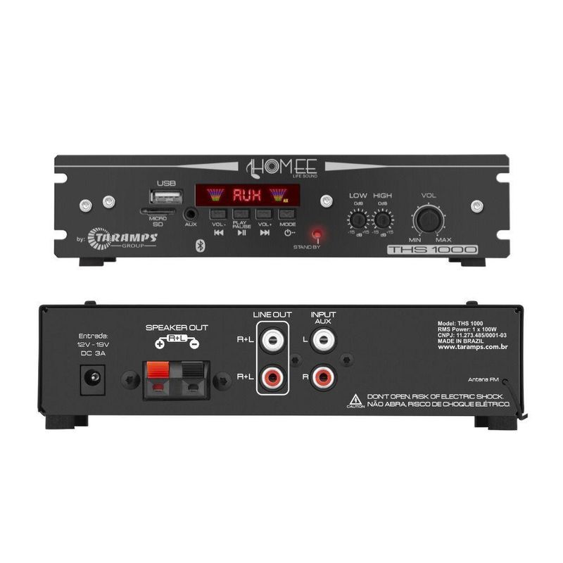 Ths 1000 Homee Life Amplificador Class D Nao Automotivo