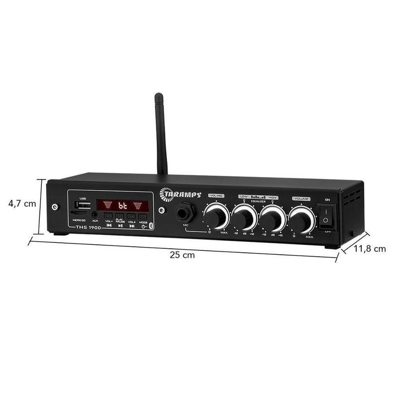 Amplificador Receiver Ths 1900 60w Rms Taramps Bivolt